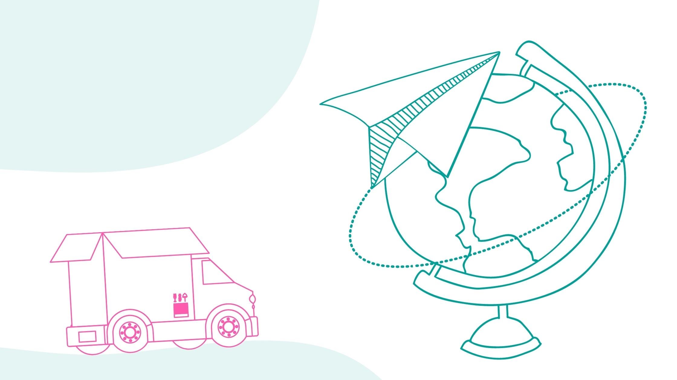 Come vendere all'estero - Sportello Digitale - globo con aereo