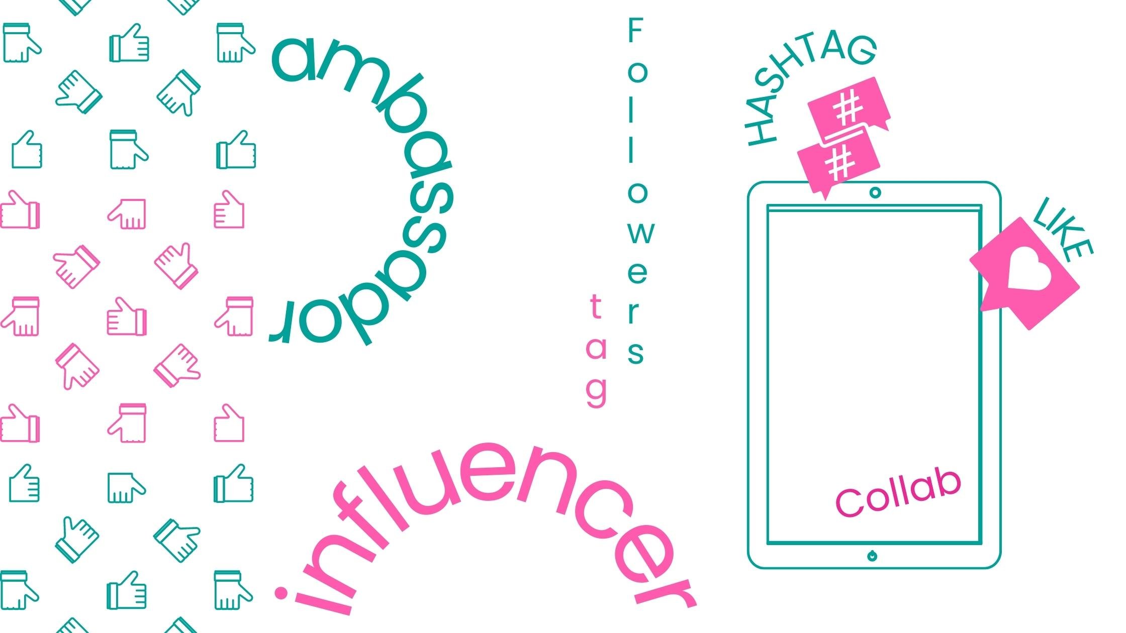 Influencer marketing - Sportello Digitale - grafica like e tag